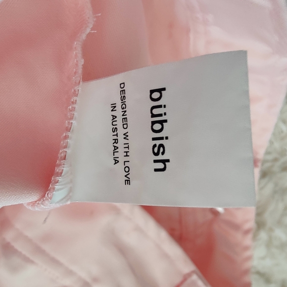 Bubish Luxe Lara Pink Cargo Pant US Size 8 Satin NWT - Picture 13 of 14